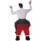 Carry Me Santa Adult Costume for Holiday Parties Festive Events and Funny Costume Fun