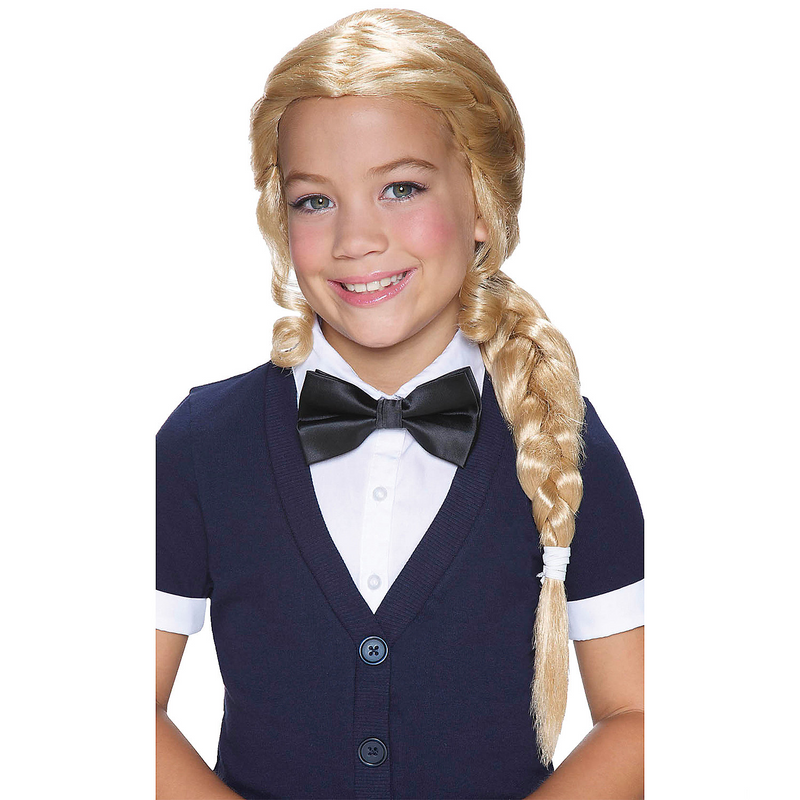 Child's Braided Pigtail Wig for Alice in Wonderland Theme Party Dress Up and Halloween Events