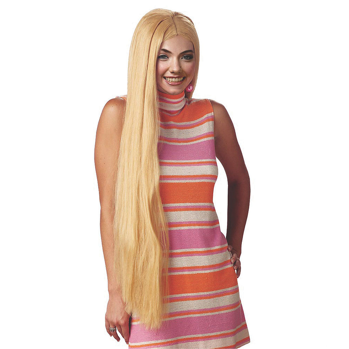 Versatile Long Blonde Wig for Halloween Costume Parties and Creative Fashion Styles
