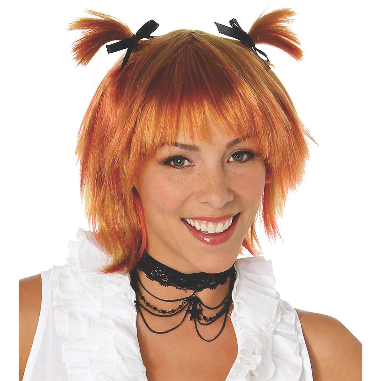 Short Light Brown School Girl Wig for Halloween Costume Parties and Themed Events