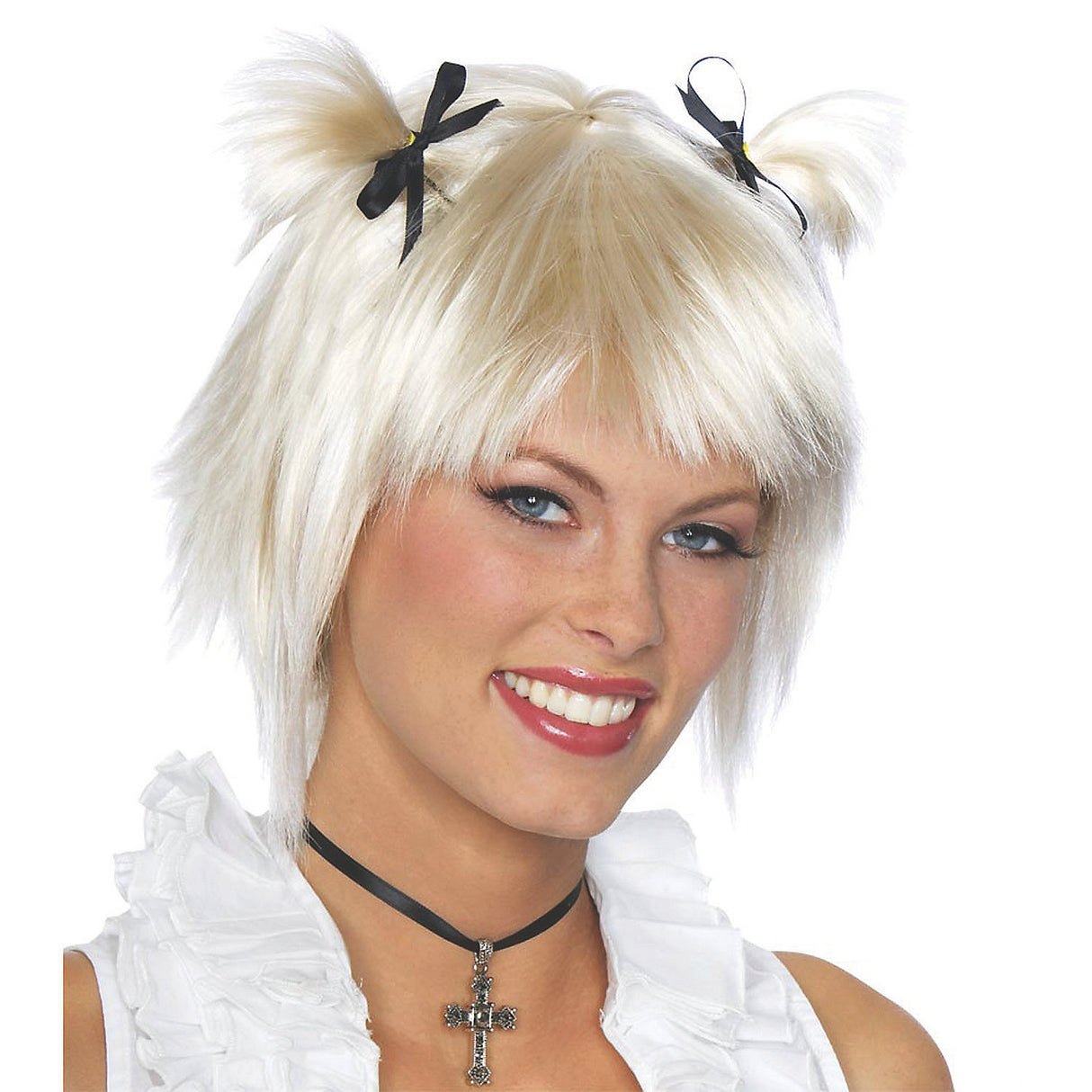 Unique Short School Girl Blonde Wig for Halloween Costume Parties and Creative Play