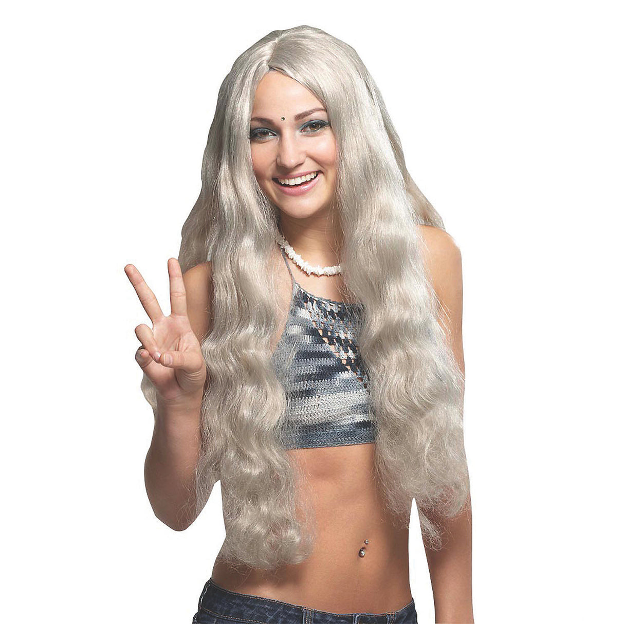 Classic Hippie Wig for Retro Parties Halloween Dress Up and Themed Events