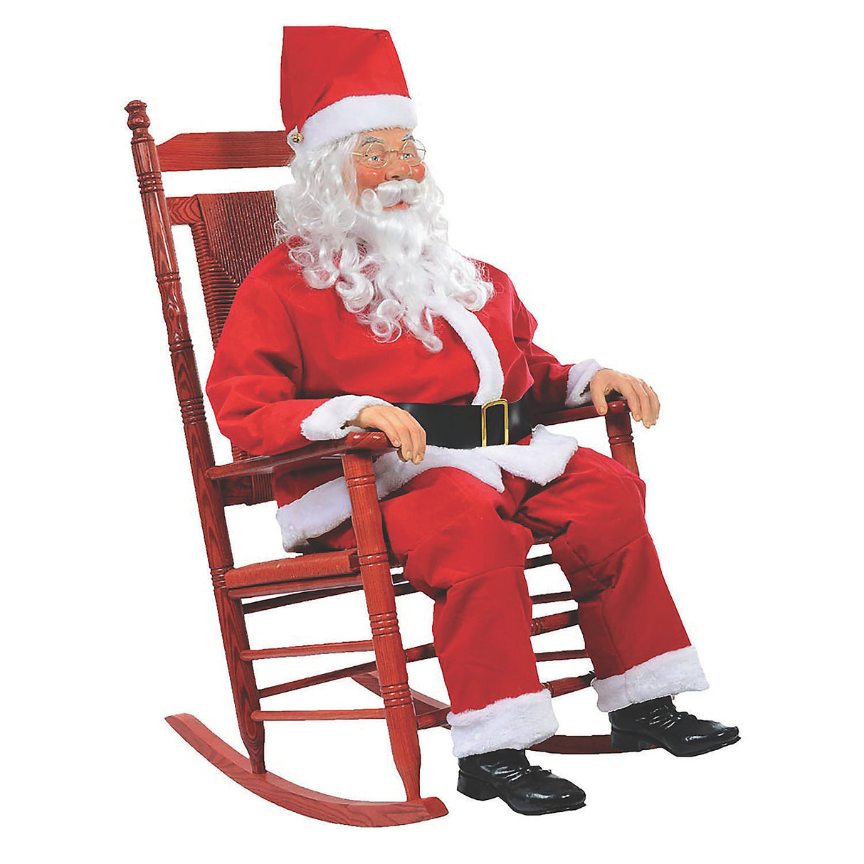 Classic Rocking Santa Decoration for Christmas Holidays Home and Community Cheer