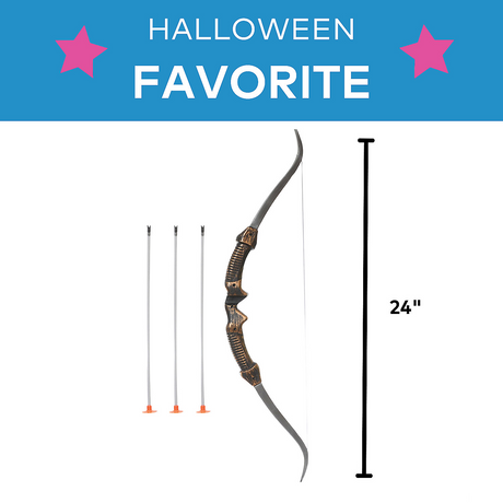 Set de arco y flecha tamaño infantil para juego creativo, fiestas de Halloween y aventuras al aire libre  