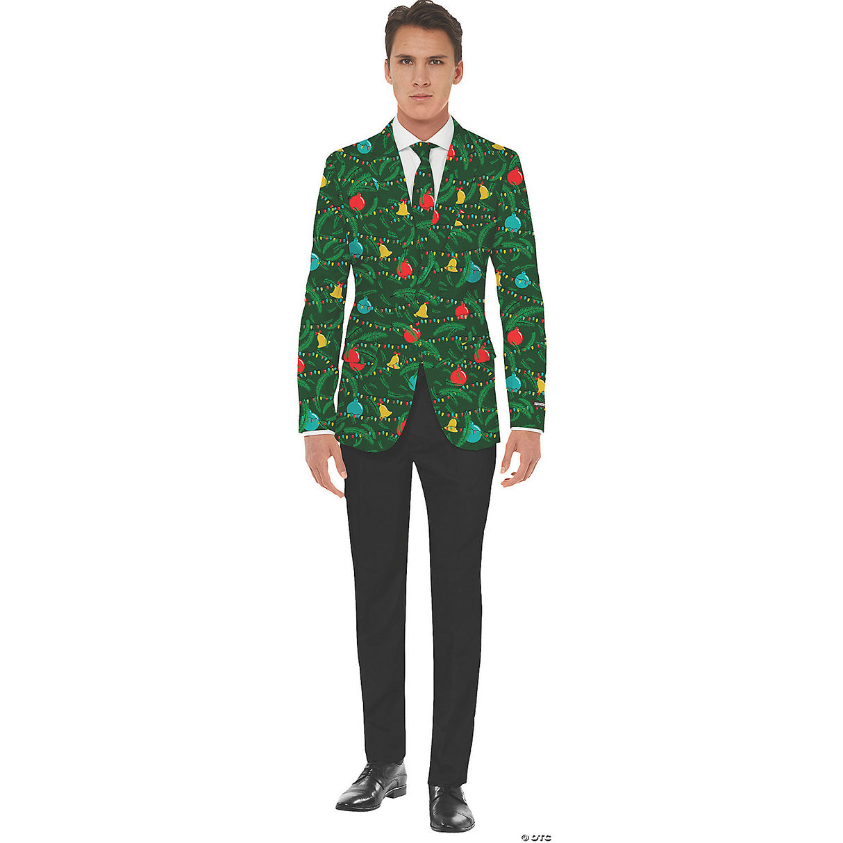 Festive Green Christmas Jacket and Tie for Holiday Parties and Seasonal Celebrations
