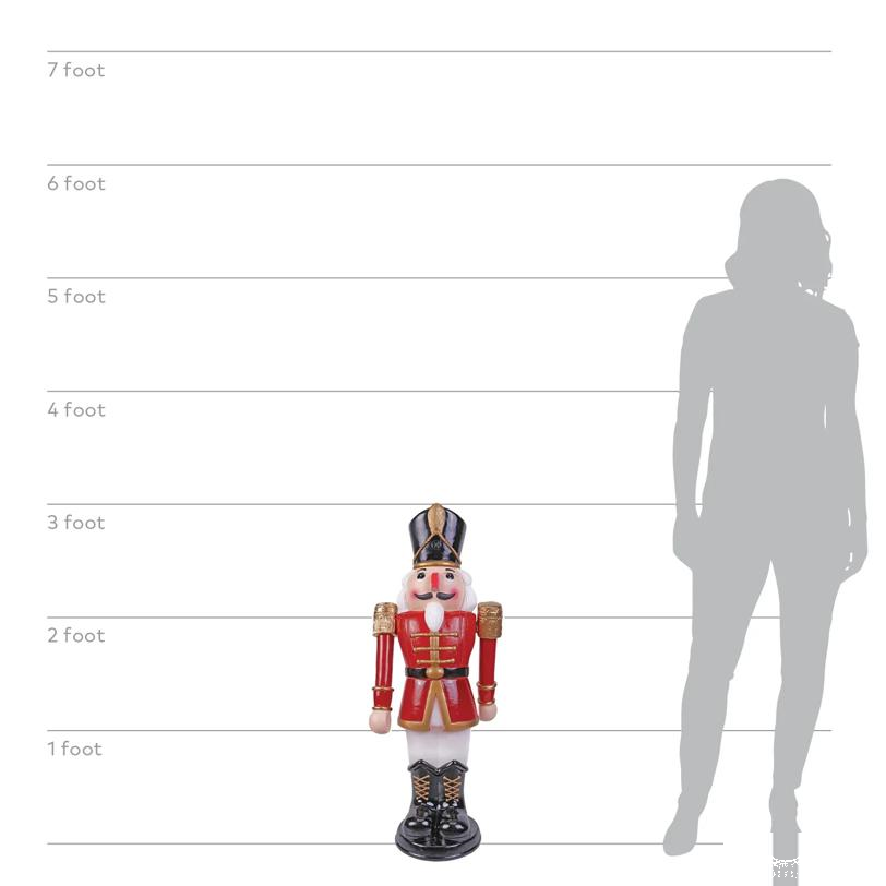 NUTCRACKER ANIMATED RED/BU 36in