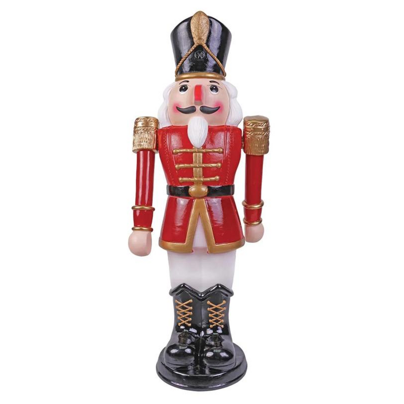 NUTCRACKER ANIMATED RED/BU 36in