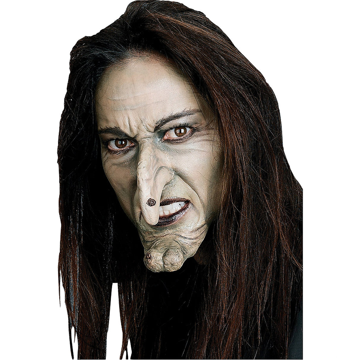 Realistic Witch Face Nose and Chin Prosthetic for Halloween Costume Parties and Theatrical Productions
