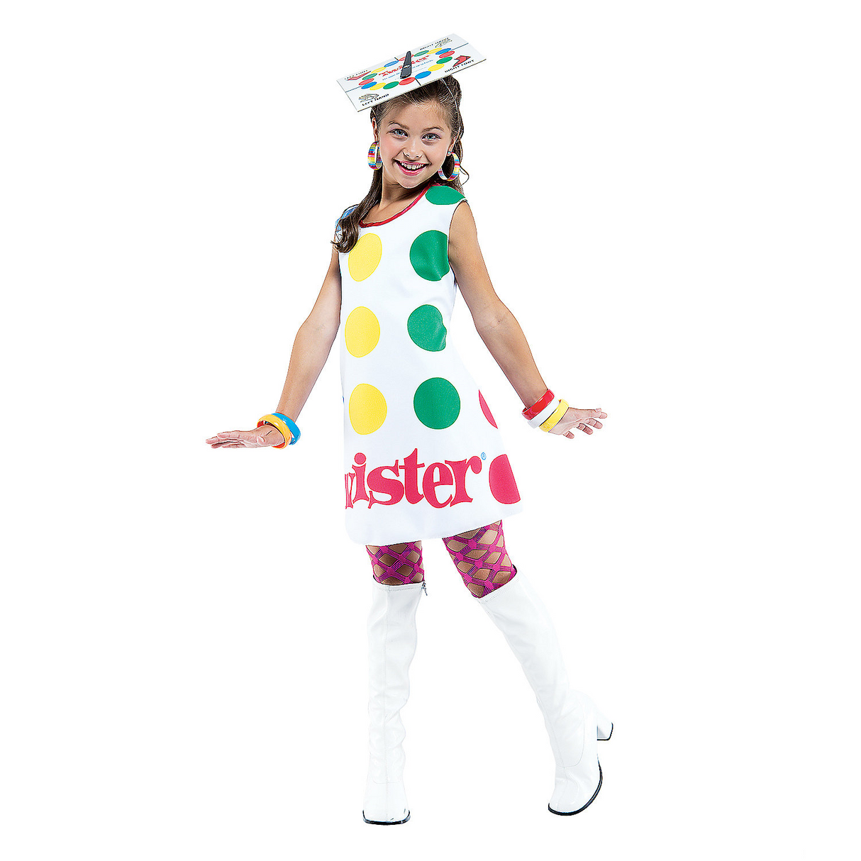 Fun Girl's Twister Costume for Halloween Parties and Themed Dress Up Events