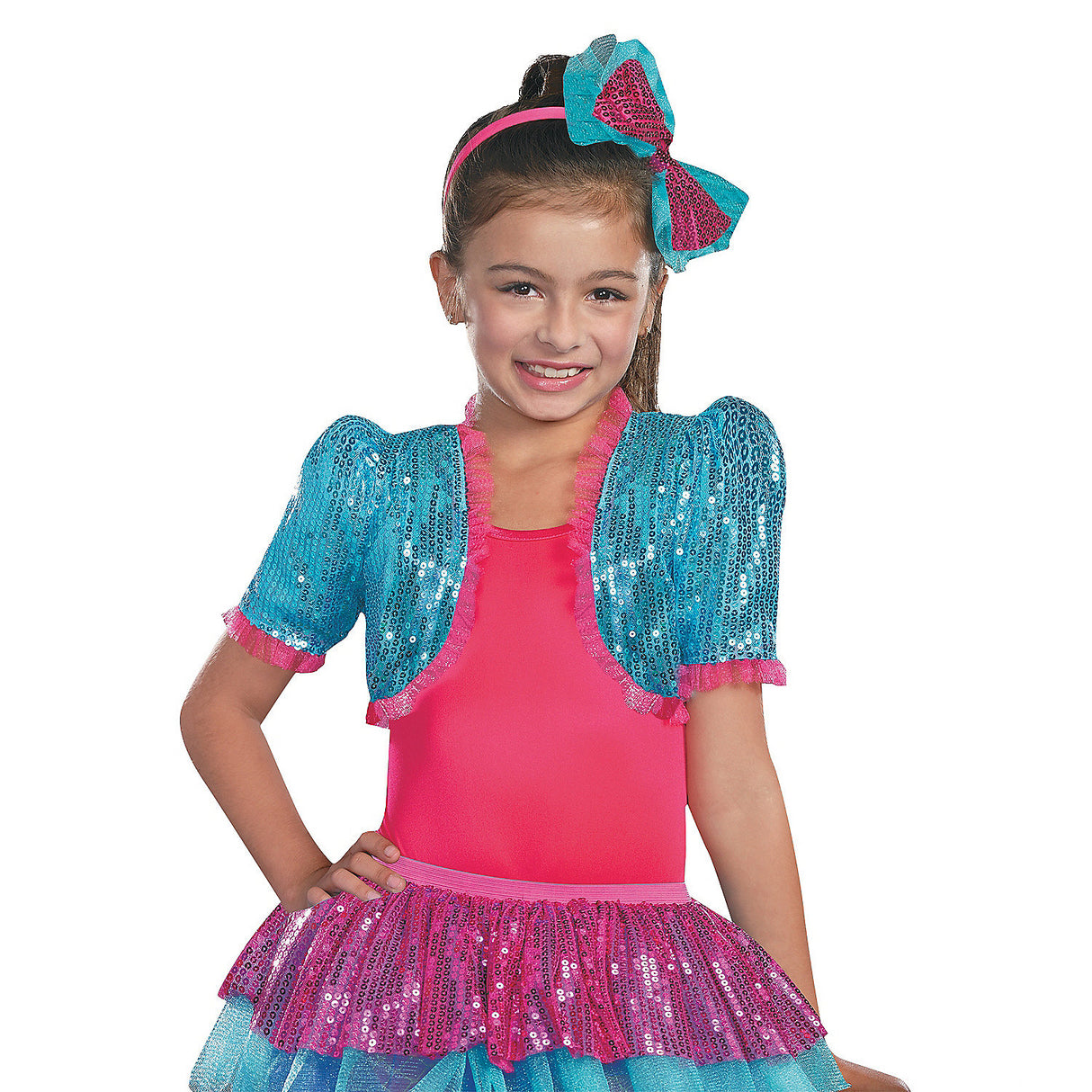 Gorgeous Dance Craze Bolero in Turquoise for Recital Costumes and Halloween Dancer Events