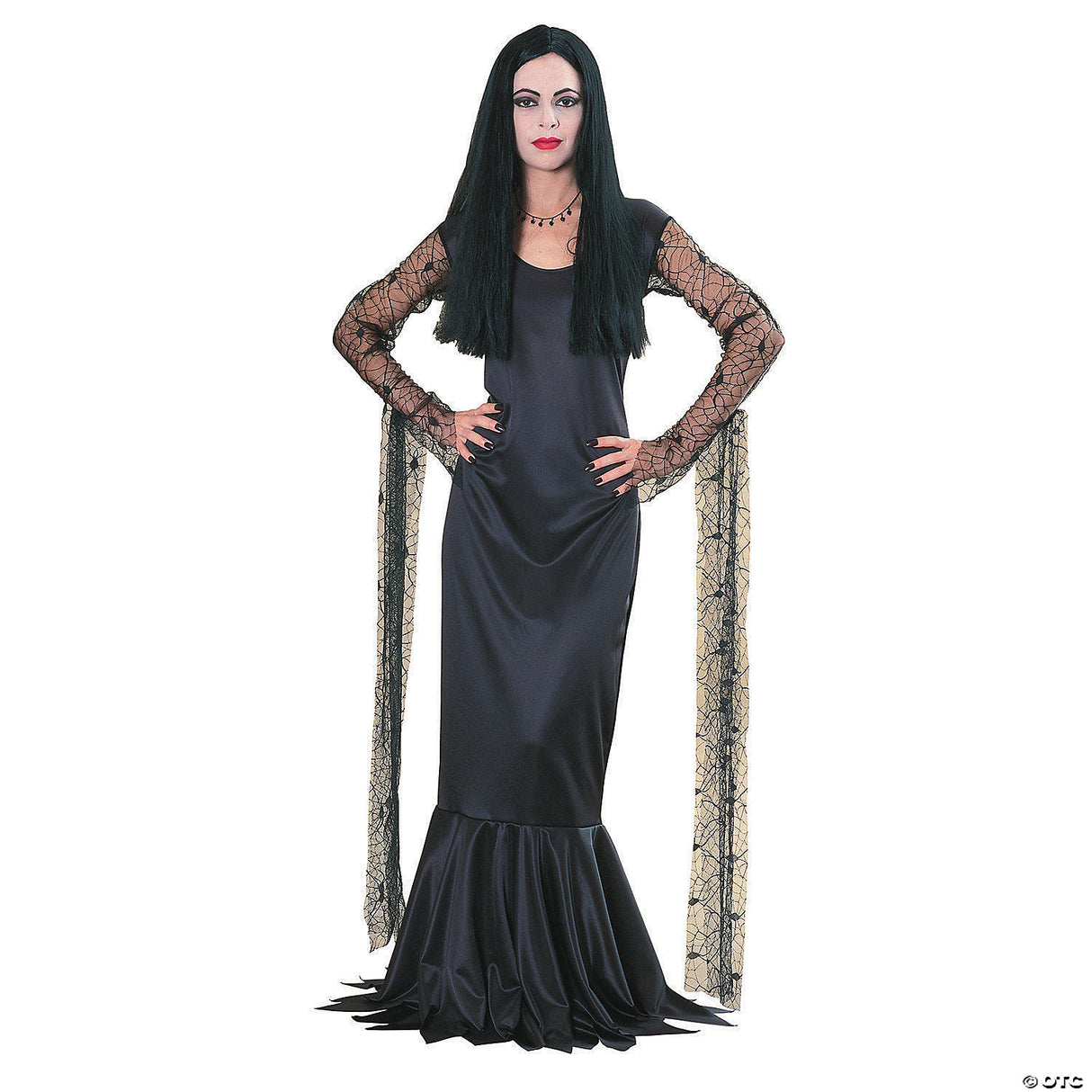Elegant Women's Morticia Costume for Halloween Parties Themed Events and Spooky Celebrations