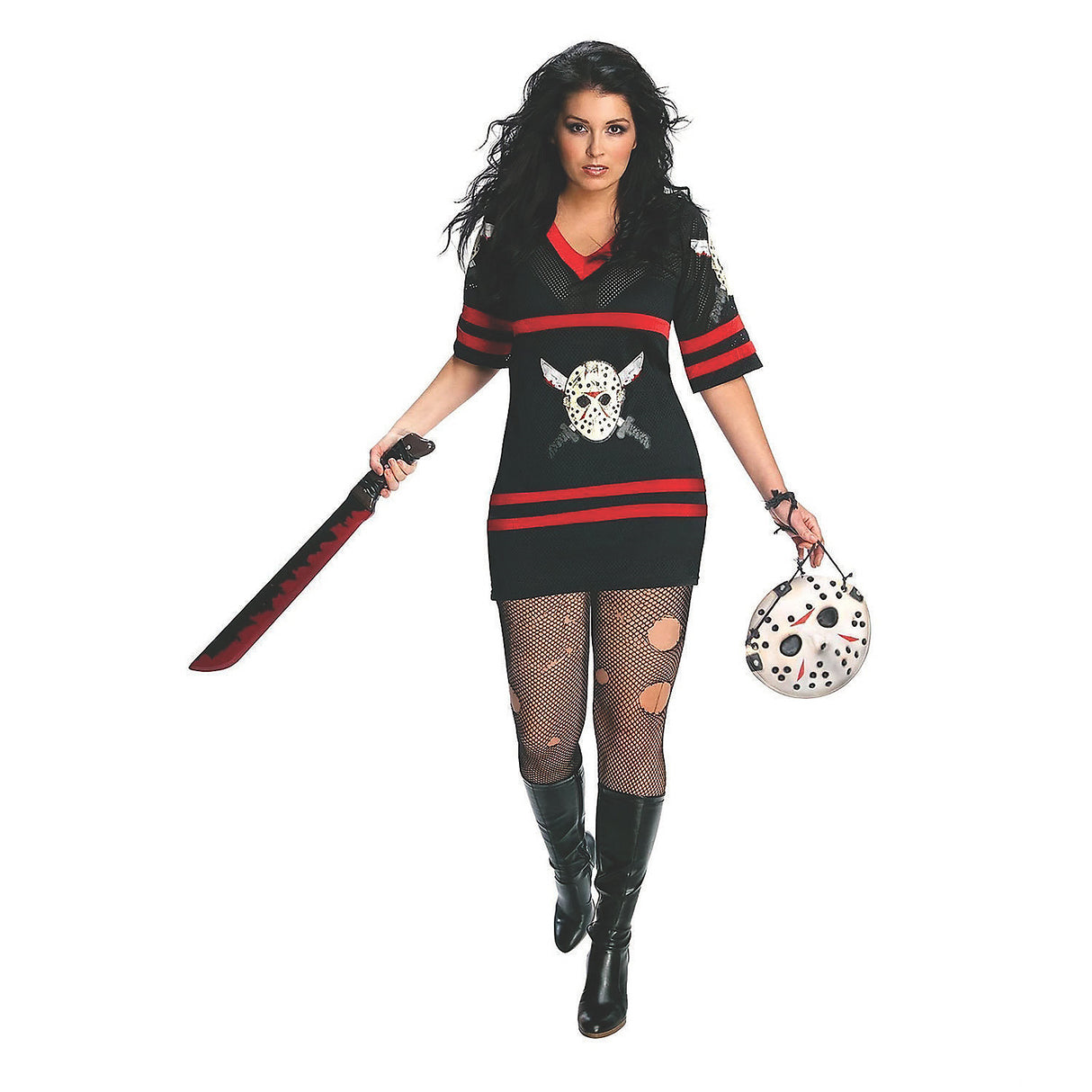 Sexy Women's Miss Voorhees Costume for Halloween Parties and Themed Dress-Up Events