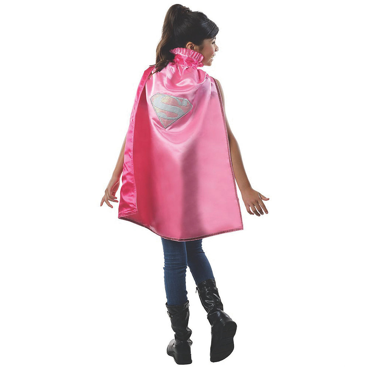Satin-Polyester Supergirl Cape for Halloween Themed Parties and Superhero Dress Up