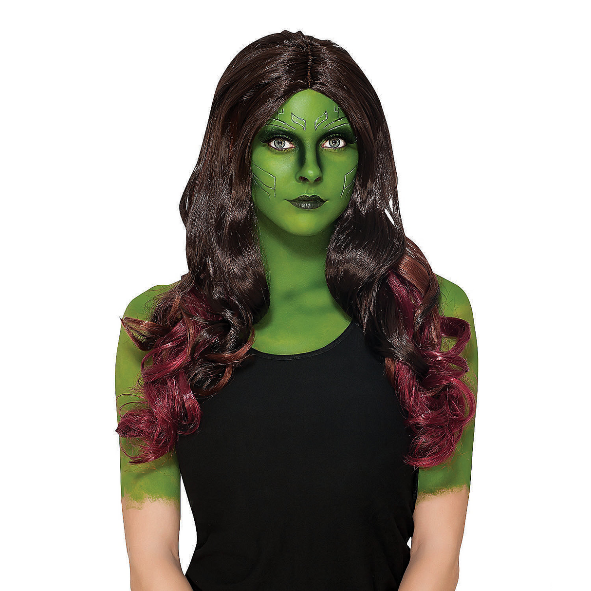 Marvel Gamora Wig for Guardians of the Galaxy Halloween and Costume Parties