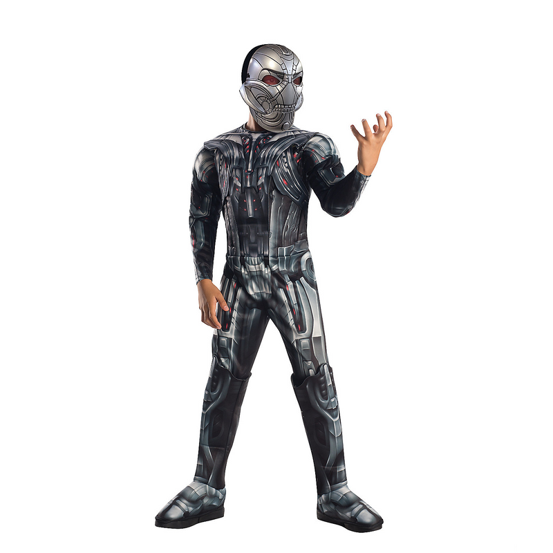 Boy's Ultron Costume - Deluxe Mechanical Jumpsuit with Mask for Halloween product image showing key details