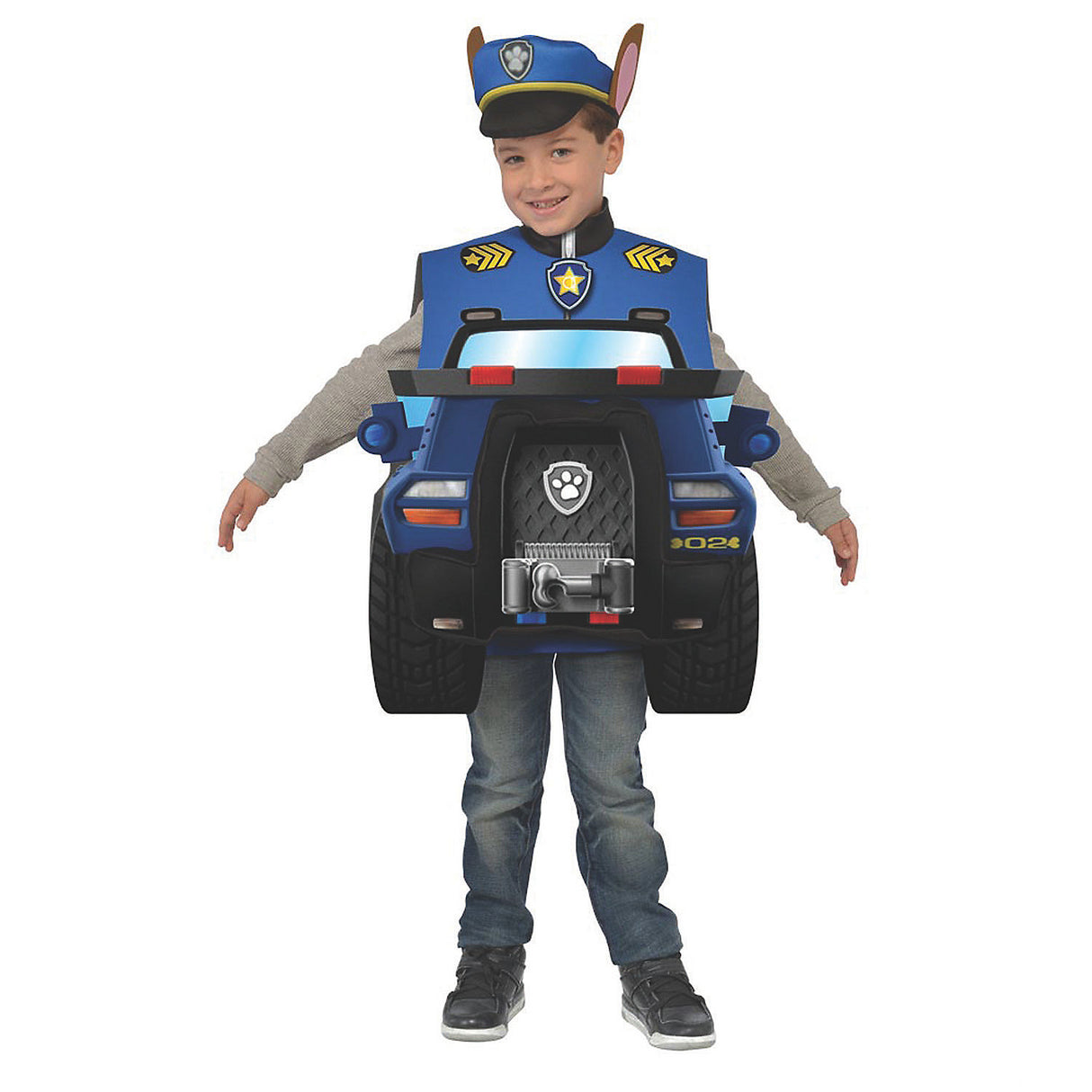Paw Patrol Chase Deluxe Child Costume for Halloween Theme Parties and Imaginative Play