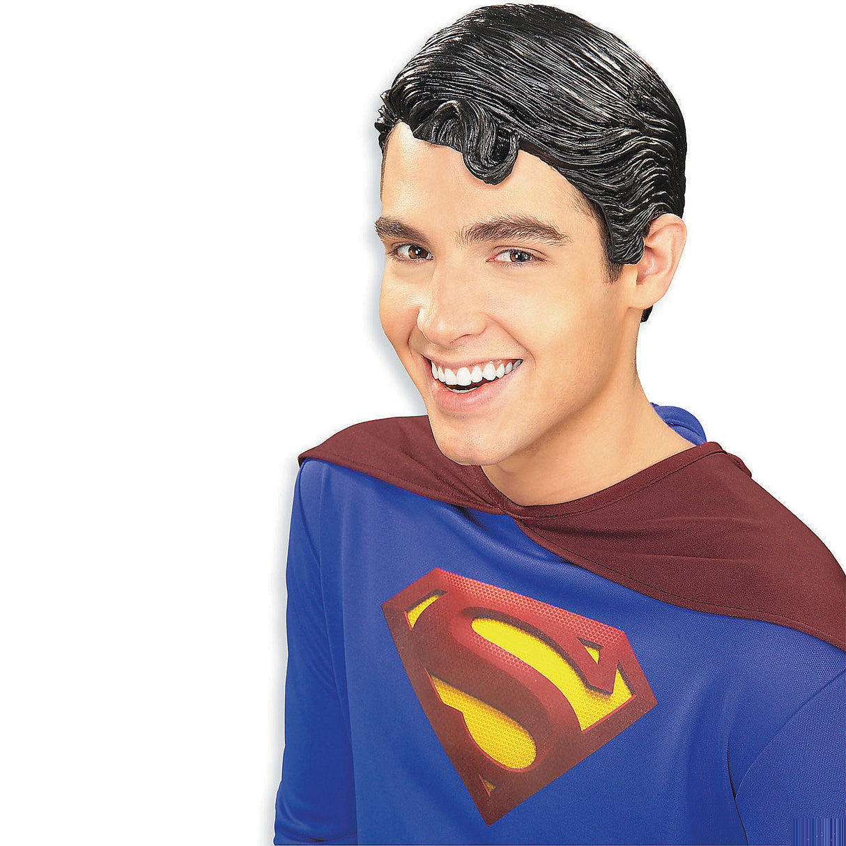 Iconic Superman Vinyl Wig for Halloween Parties Superhero Events and Themed Dress Ups