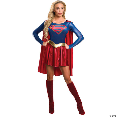 Supergirl Adult Costume for Halloween Events Themed Parties and Superhero Celebrations