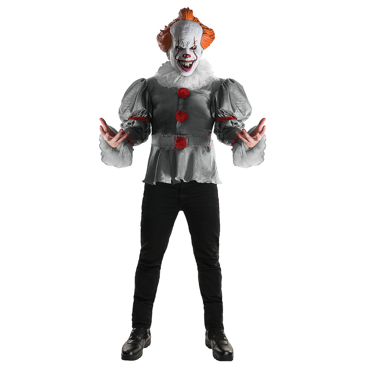 Deluxe Pennywise Adult Costume for Halloween Parties Scary Events and Costume Contests