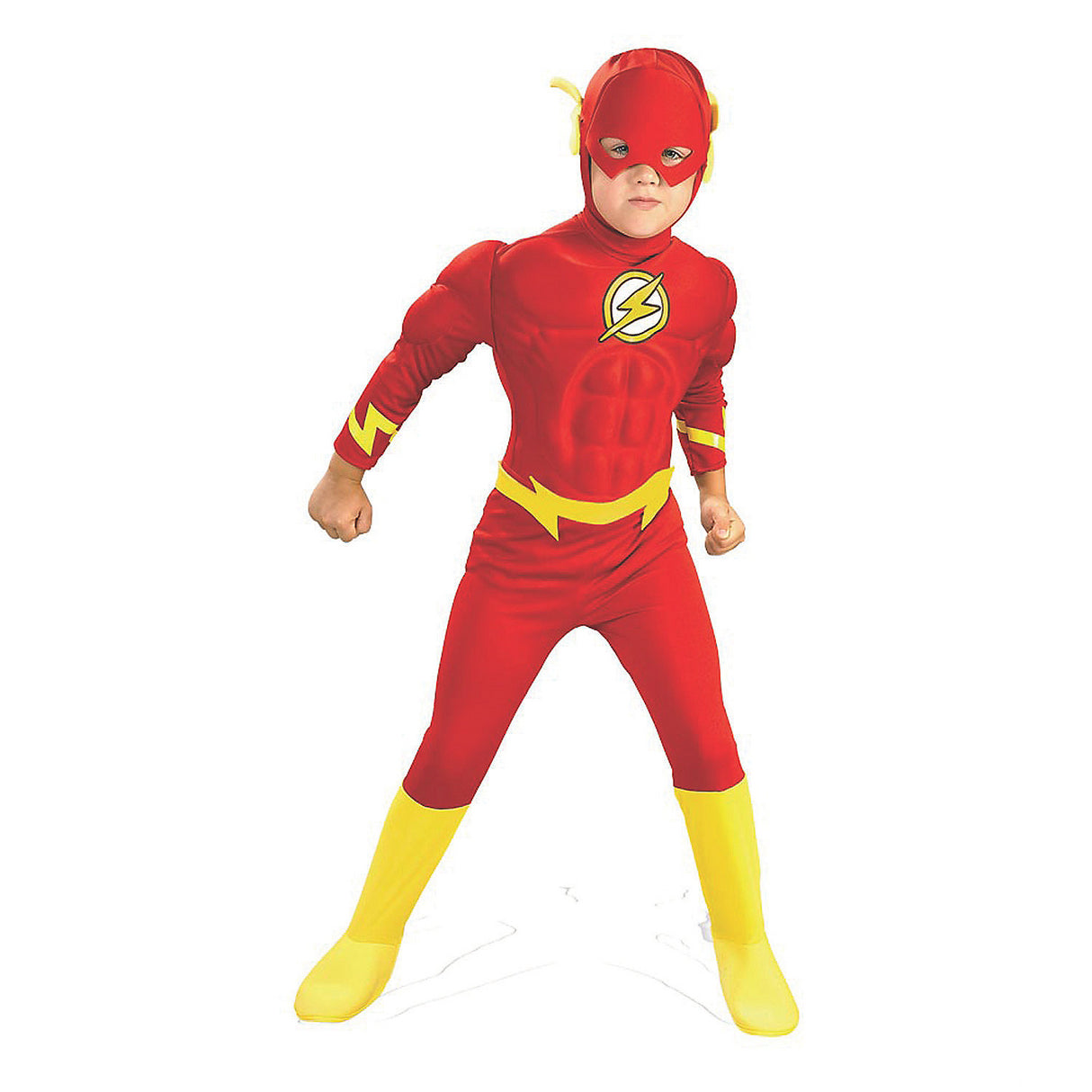 Boy's Flash Muscle Costume for Halloween Trick Or Treating Awesome Parties and Superhero Dress Up