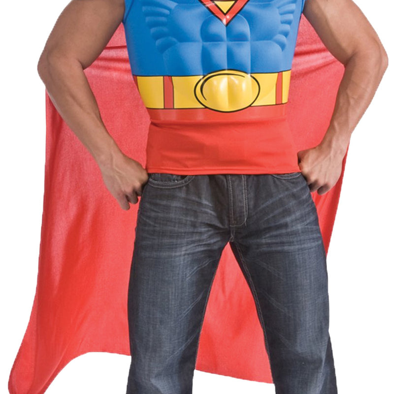 Men's Superman Muscle Shirt for Halloween Parties Costume Events and Superhero Dress Up