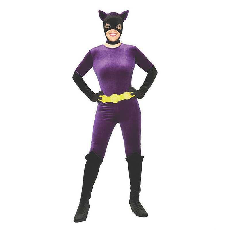Women's Catwoman velvet bodysuit Halloween costume