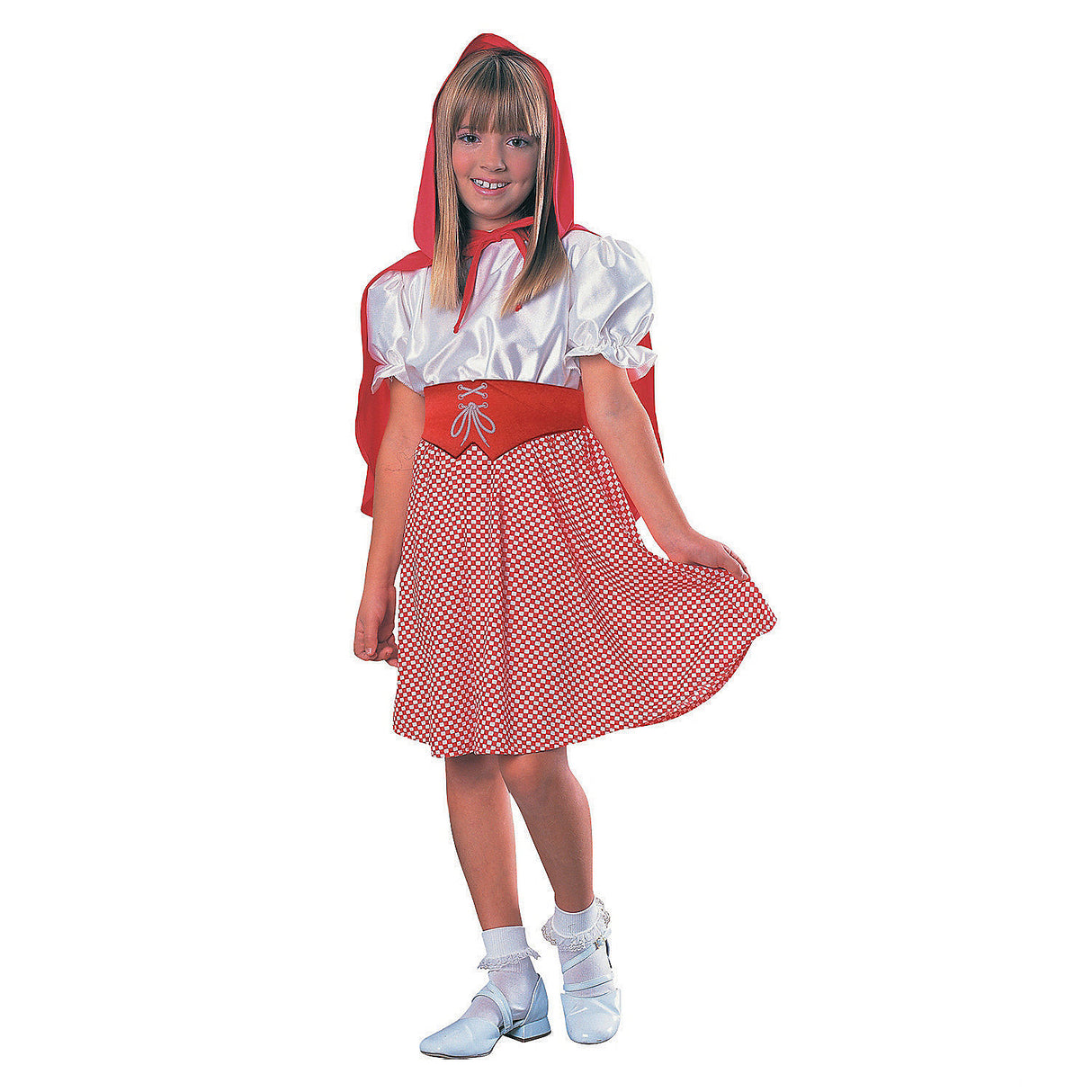 Classic Girl's Red Riding Hood Costume for Halloween Parties Trick or Treating and Dress Up Plays