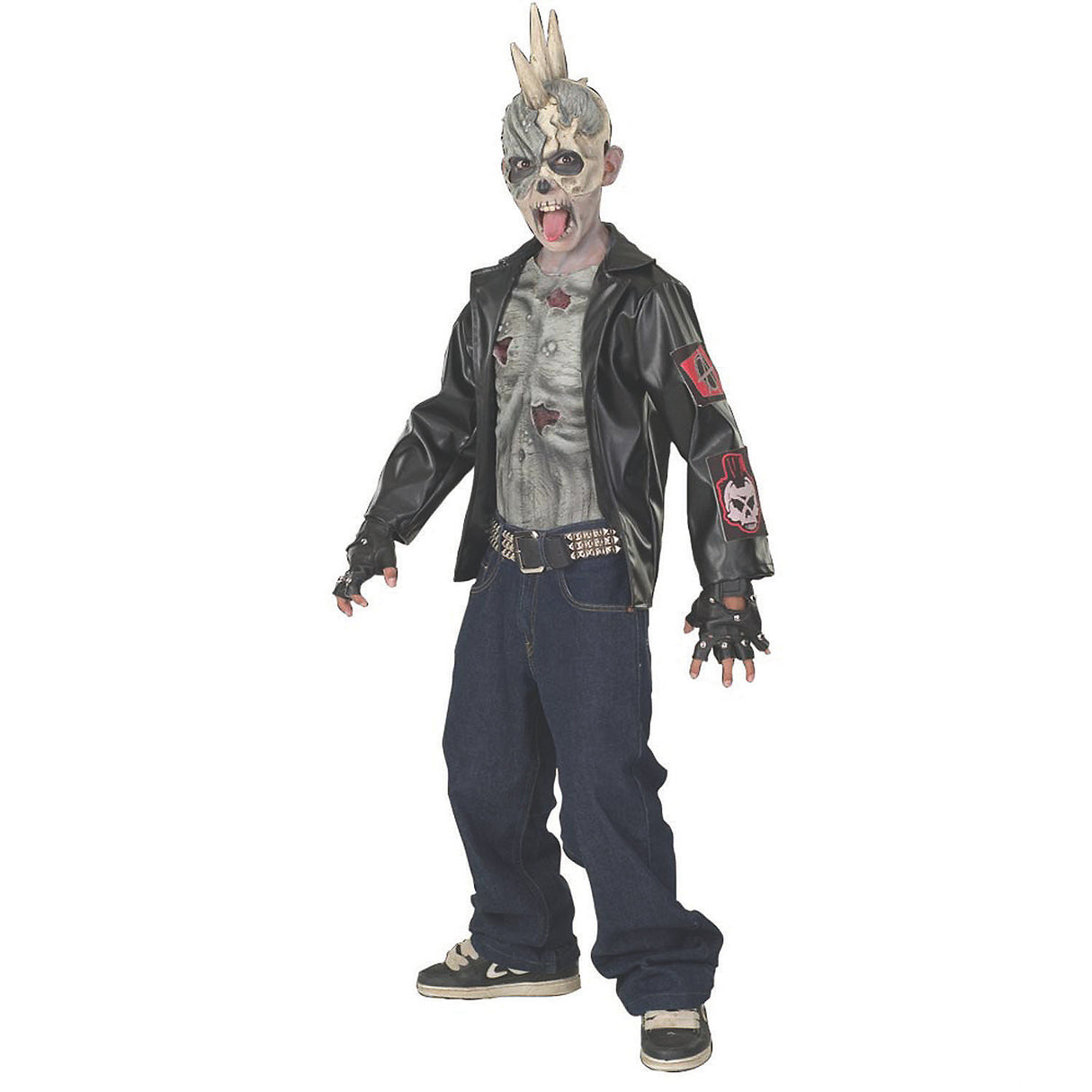 Punk Zombie Costume for Kids Halloween Trick or Treating and Costume Parties