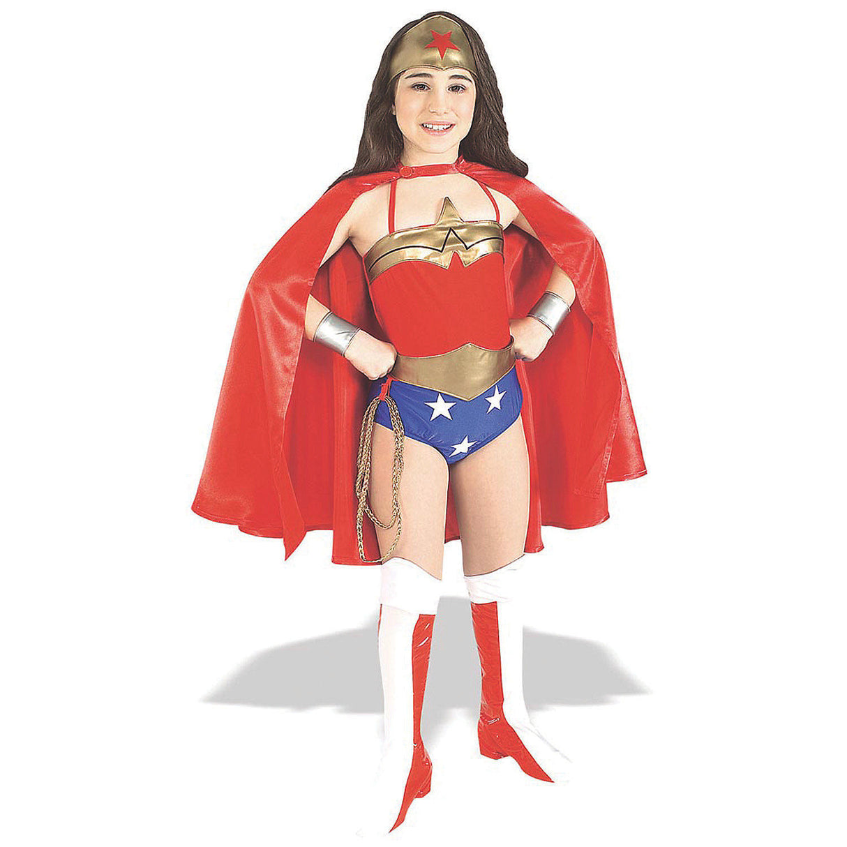 Deluxe Girl's Wonder Woman Costume for Halloween Parties and Superhero Dress-Up Fun