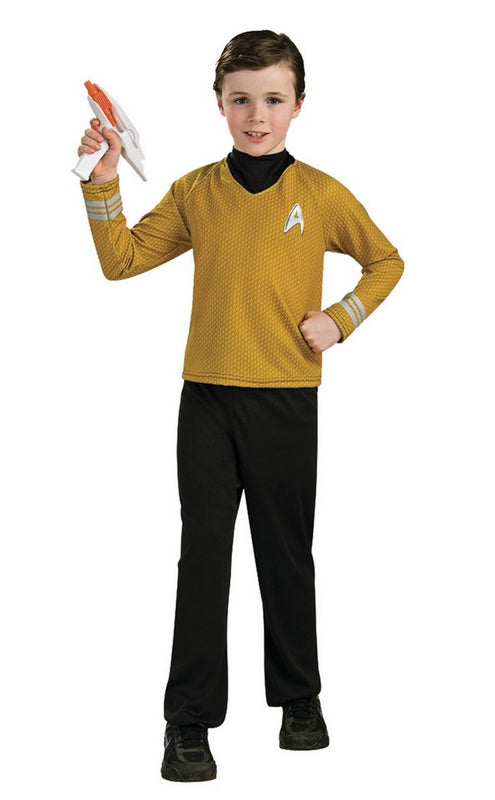 Deluxe Boy's Star Trek Gold Costume for Halloween Parties and Themed Dress-Up Events