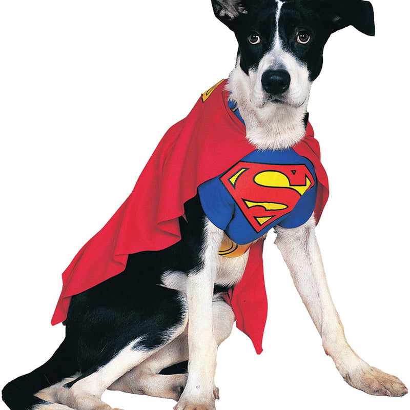 Superman Dog Costume for Pet Owners Halloween Parties Dress Up and Dog Cosplay