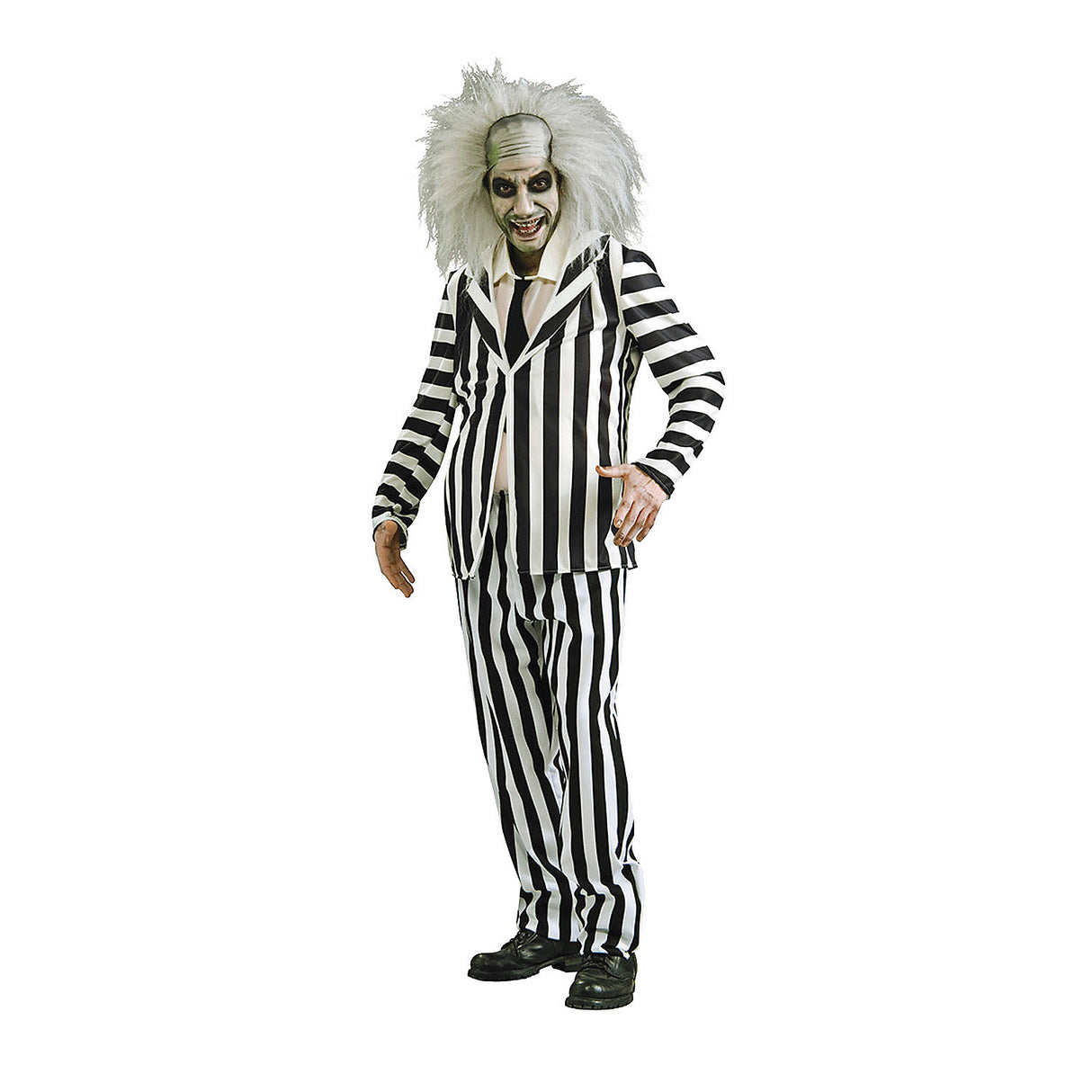 Men's Beetlejuice Costume for Halloween Themed Parties and Nostalgic Events