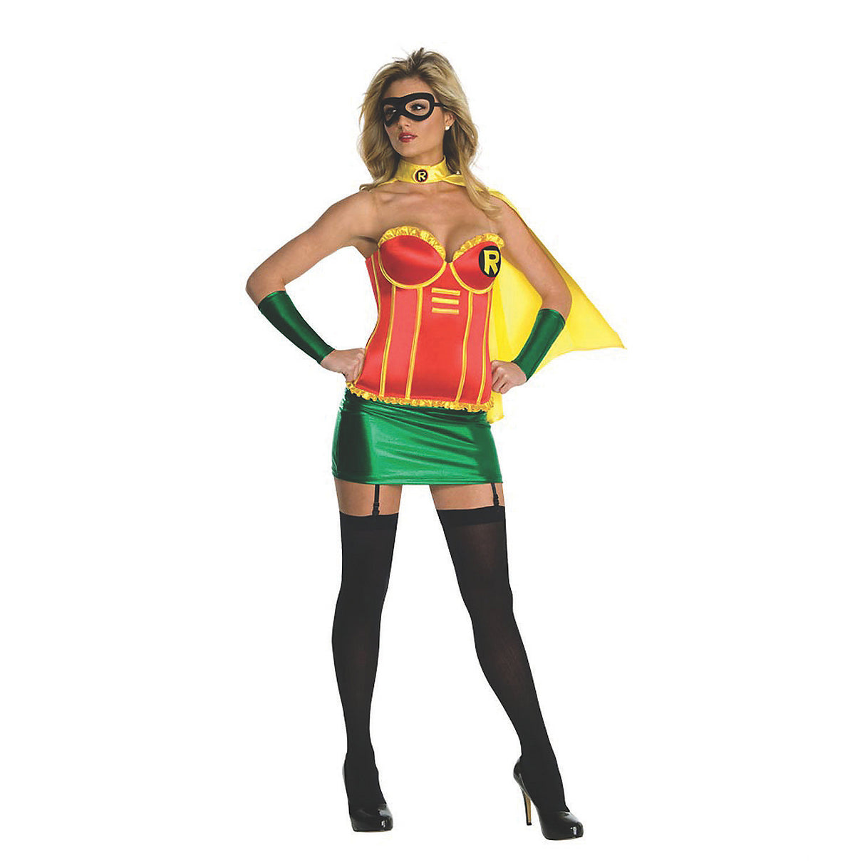 Women's Deluxe Robin Costume for Halloween Parties Superhero Dress-Up and Comic Con Events