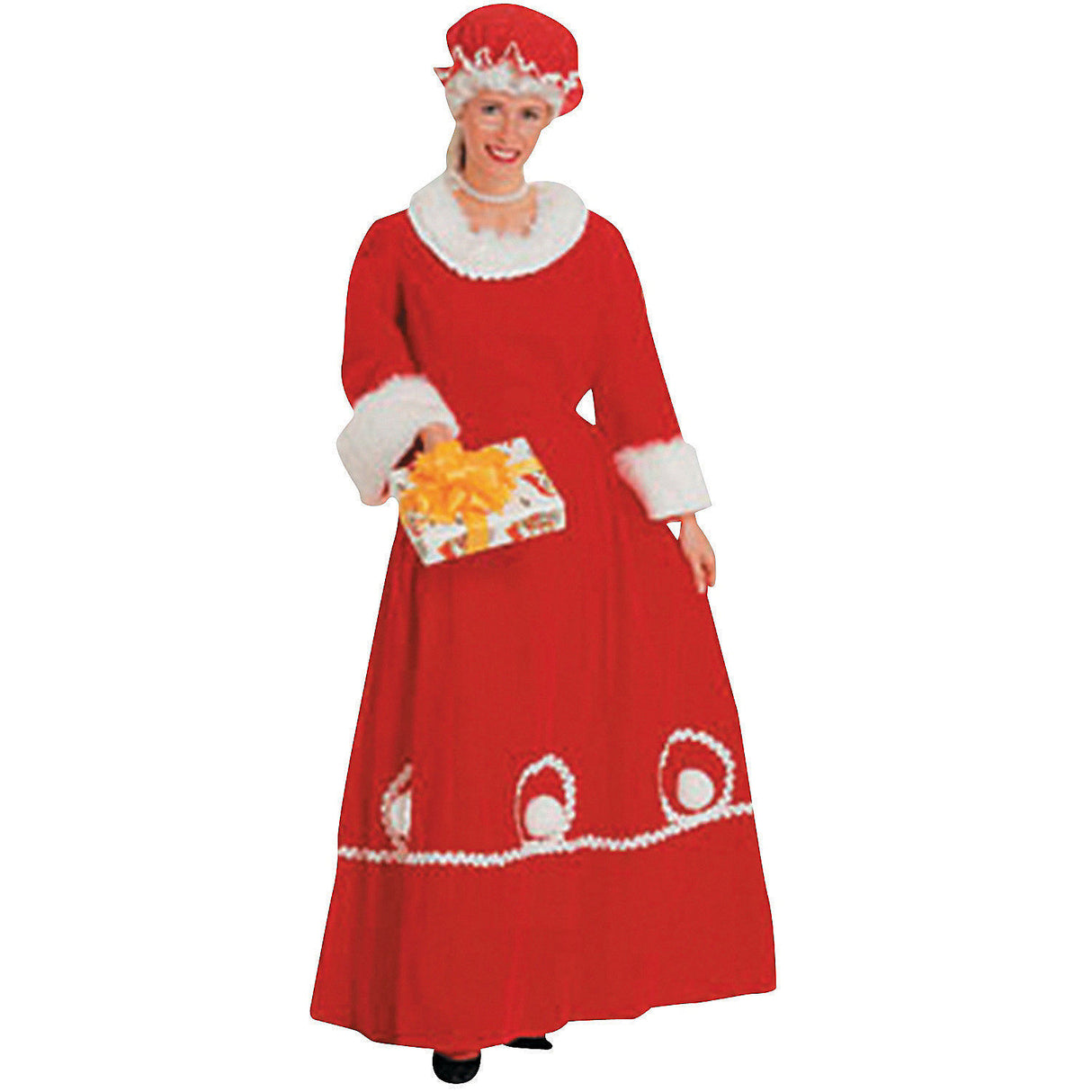 Elegant Women's Mrs Claus Costume for Halloween Dress Up Parties and Festive Celebrations