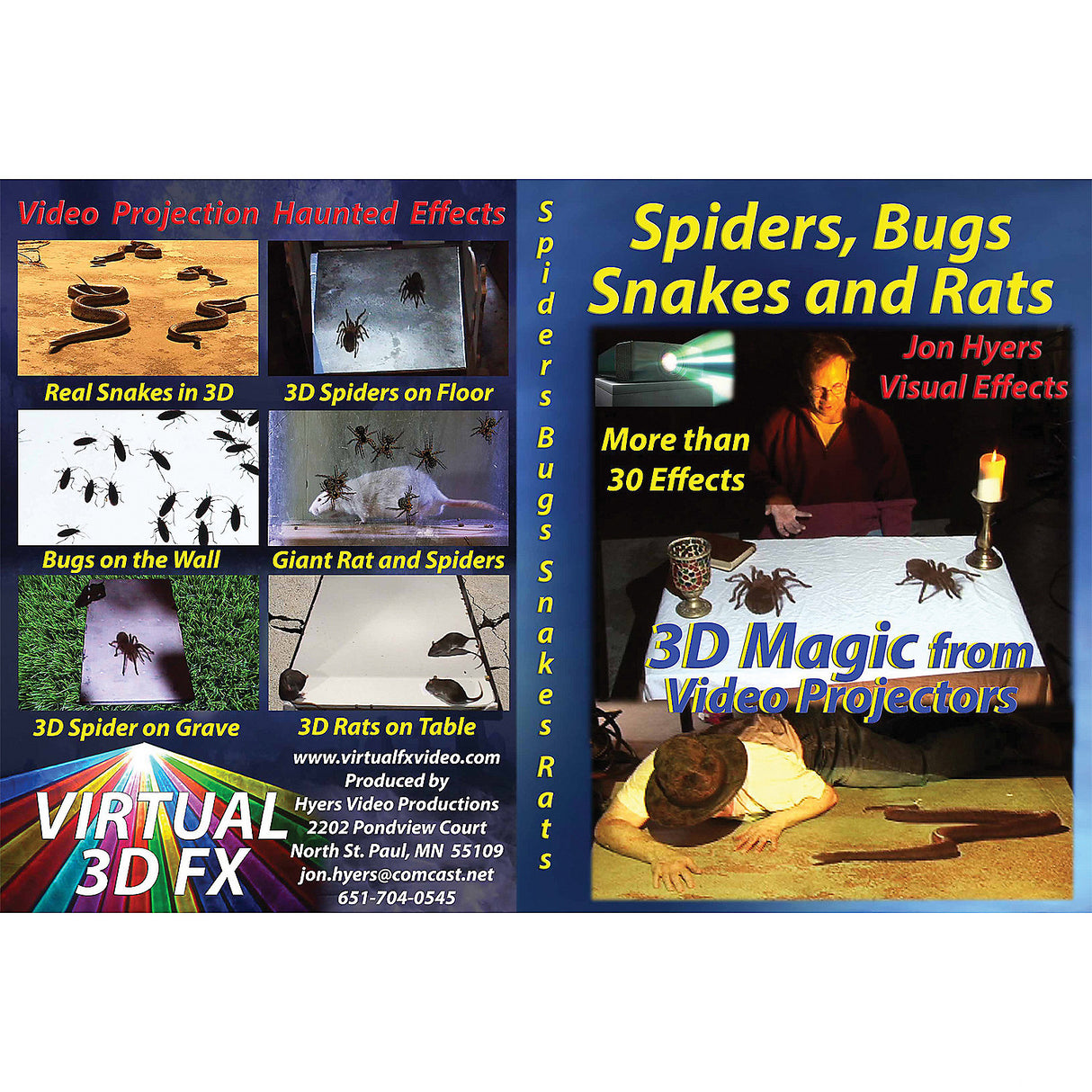 Creepy DVD Featuring Spiders Snakes and Bats for Halloween Decorations and Haunted House Effects