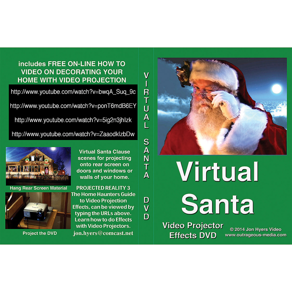 Virtual Santa DVD for Holiday Parties Festive Celebrations and Unique Home Decor