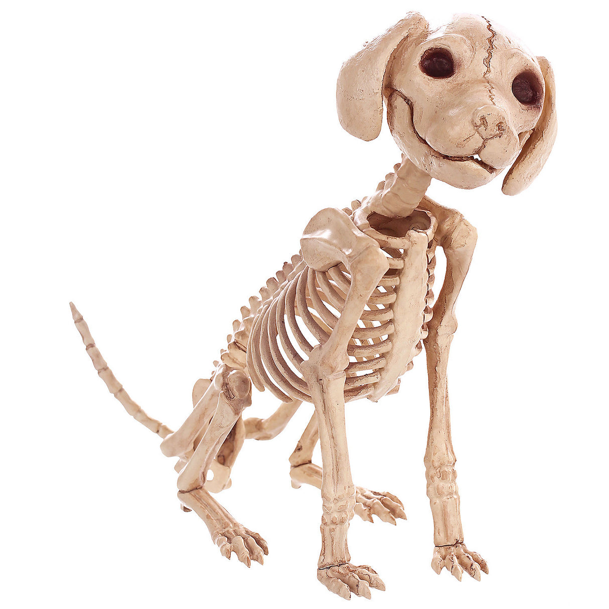 Unique Puppy Sitting Skeleton Decor for Halloween Parties and Seasonal Displays