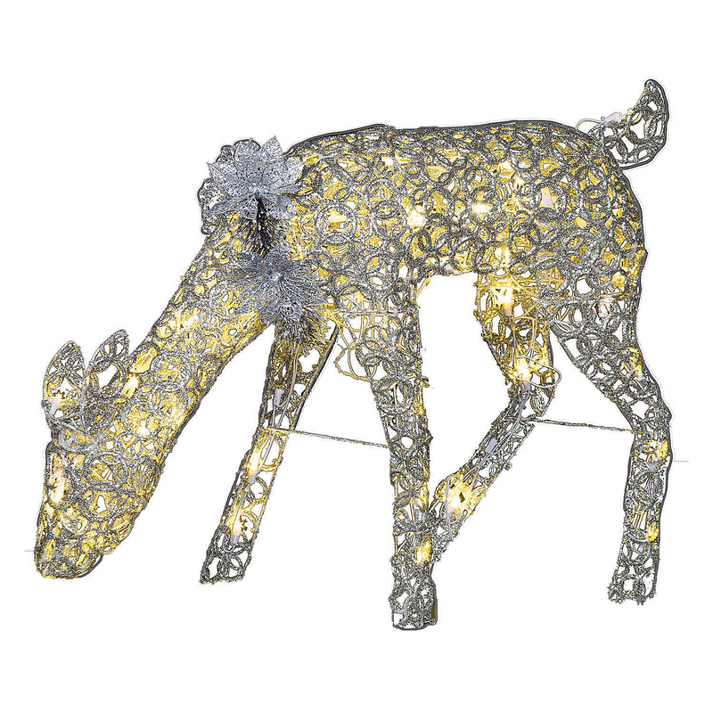 Enchanting Sparkle Rings Wire Led-Doe Outdoor Christmas Decoration for Holiday Cheer and Festive Atmosphere