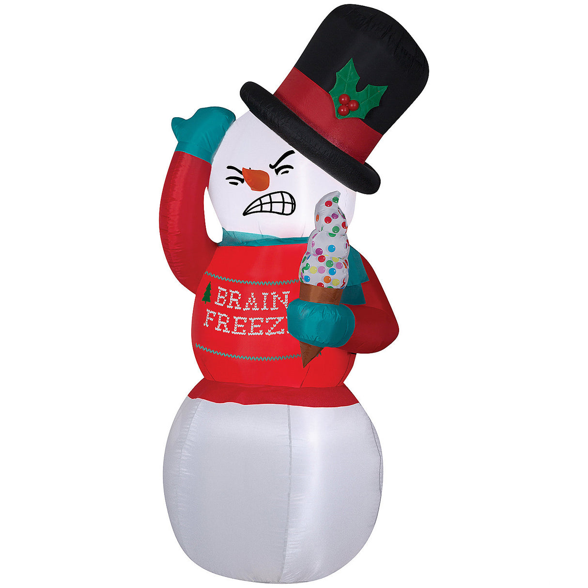 Inflatable Shivering Snowman for Holiday Decor Christmas Parties and Winter Wonderland Events