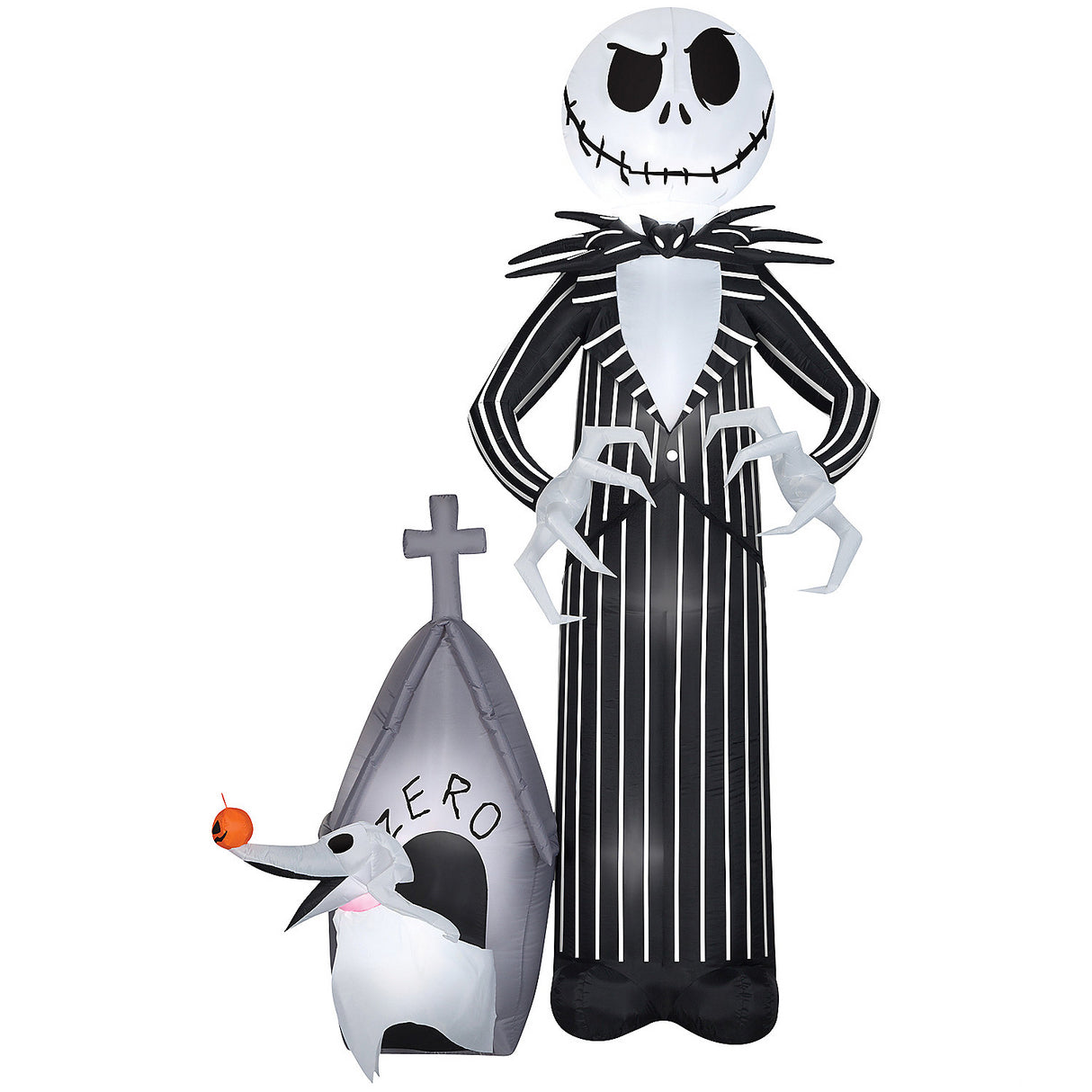 Giant Airblown Jack and Zero Halloween Decoration for Spooky Displays and Holiday Celebrations
