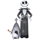 Giant Airblown Jack and Zero Halloween Decoration for Spooky Displays and Holiday Celebrations