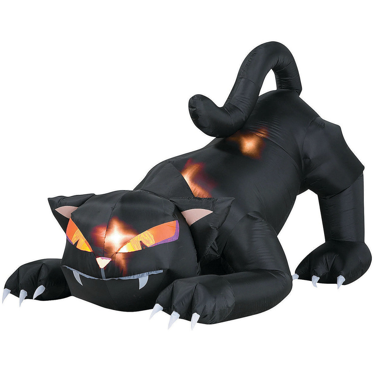 Animated Black Cat Decoration for Halloween Yard Displays and Spooky Outdoor Parties