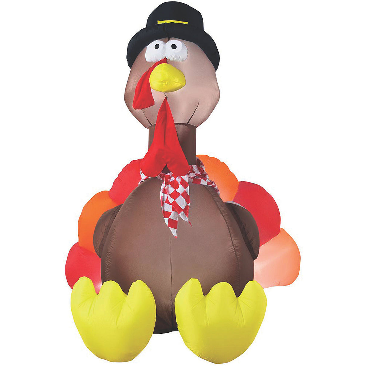 6 Feet Inflatable Turkey With Lights for Thanksgiving Outdoor Decorations and Holiday Festivities