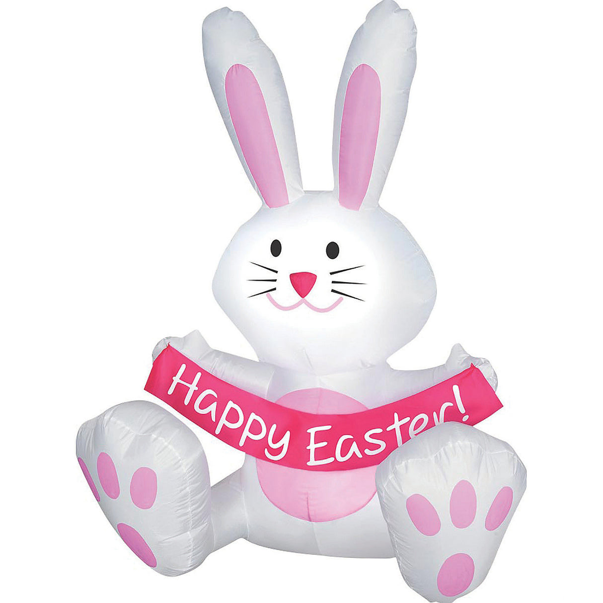 Festive Happy Easter Bunny Airblown 4 Feet Decoration for Outdoor Display and Holiday Cheer