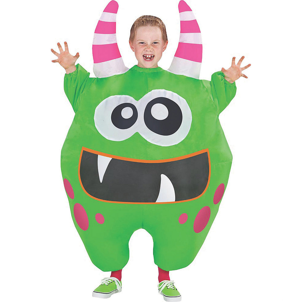 Inflatable Scareblown Green Child Costume for Halloween Parties and Fun Dress Up Events
