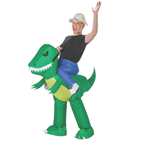 Inflate Dinosaur Rider Adult Costume