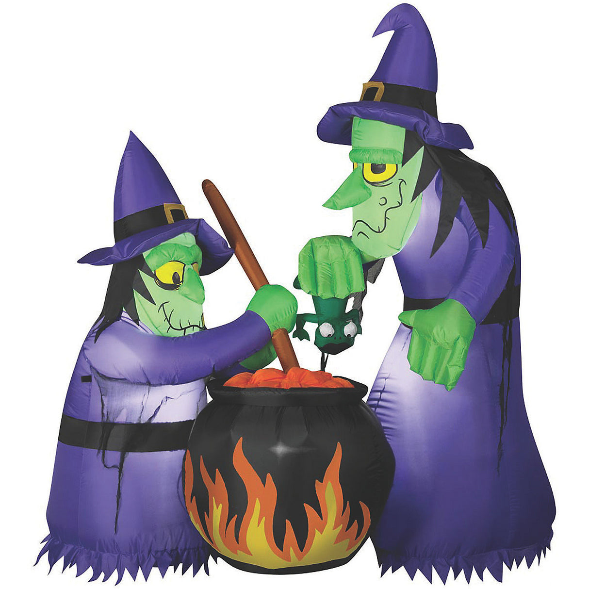 Inflatable Double Witch Cauldron for Halloween Parties Decorations and Spooky Events