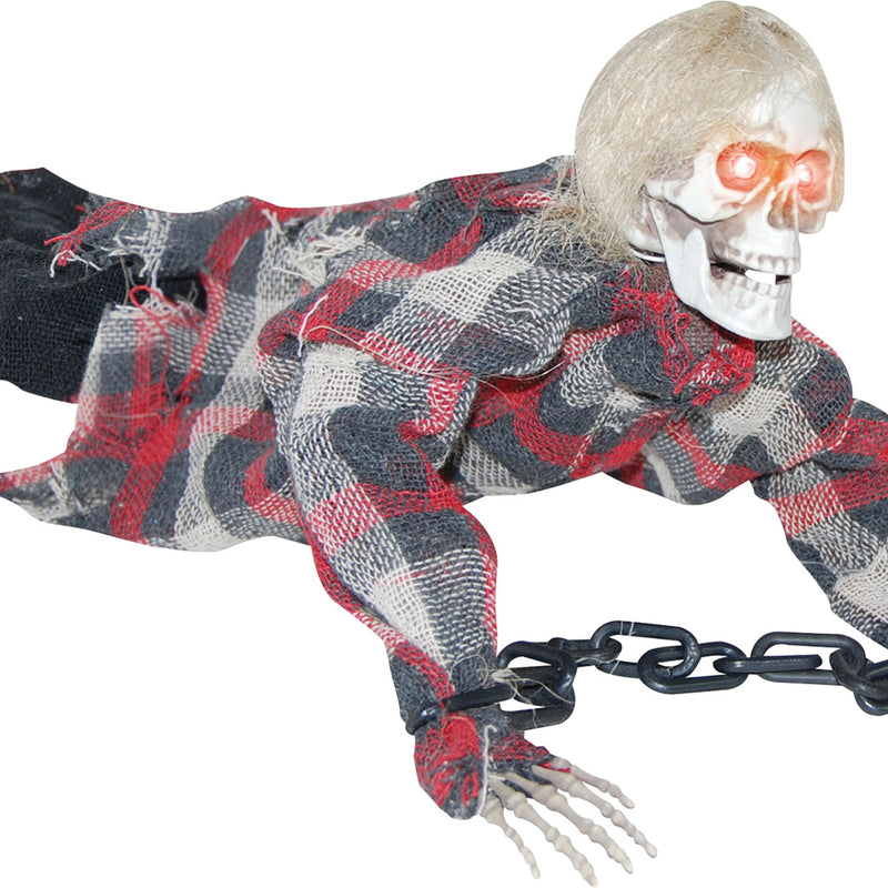 Animated Reaper In Chains for Home Haunts Halloween Parties and Frightful Decorations