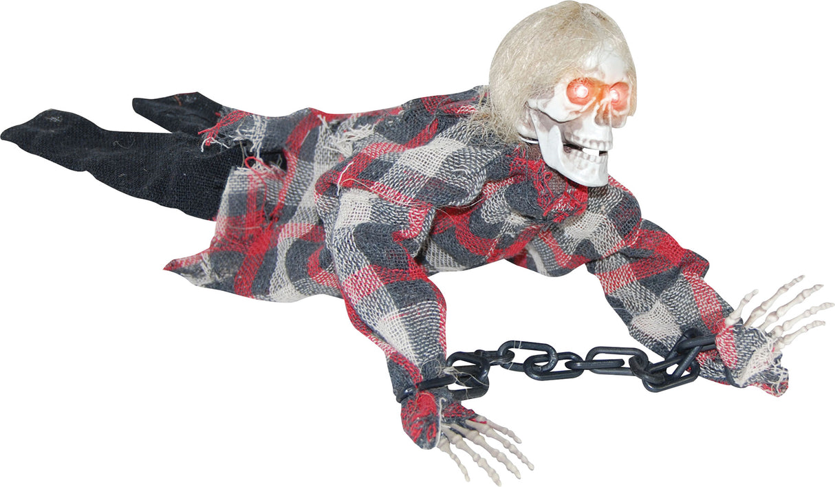 Animated Reaper In Chains for Home Haunts Halloween Parties and Frightful Decorations