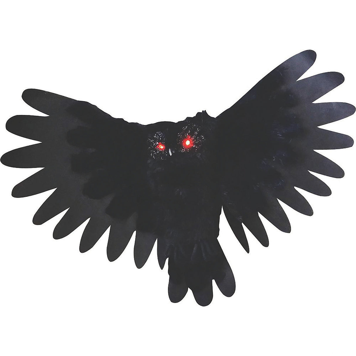 Spooky Animated Owl with Glowing Eyes for Halloween Decorations and Haunted Houses